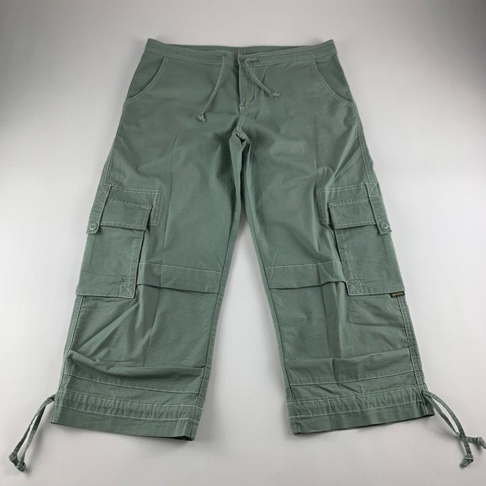 Prana Sage Stretch Canvas Cargo Capri Pant M New